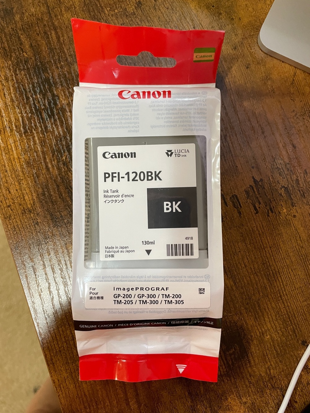 Canon Black and Red Packaged Ink Tank
